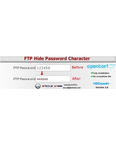 [OCmod] FTP - SMTP - Hide Password Character